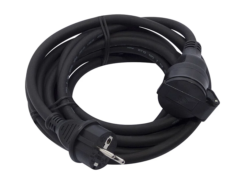 Prolongateur HO7RN-F 3 x 1,5mm² - 5m - noir - Chacon