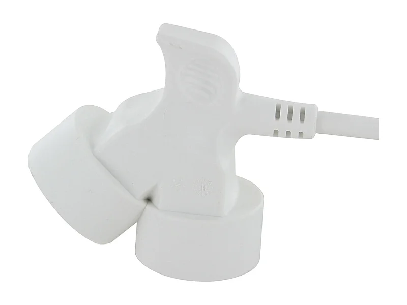 Prolongateur double tête 3m - blanc - Chacon