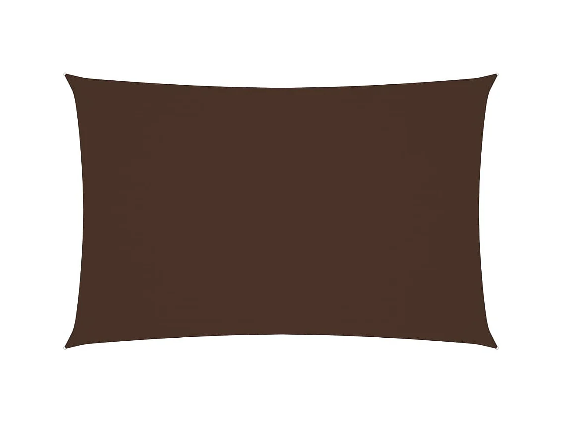 Voile de parasol Tissu Oxford rectangulaire 3x6 m Marron