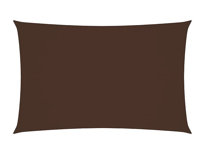 Voile de parasol Tissu Oxford rectangulaire 3x6 m Marron