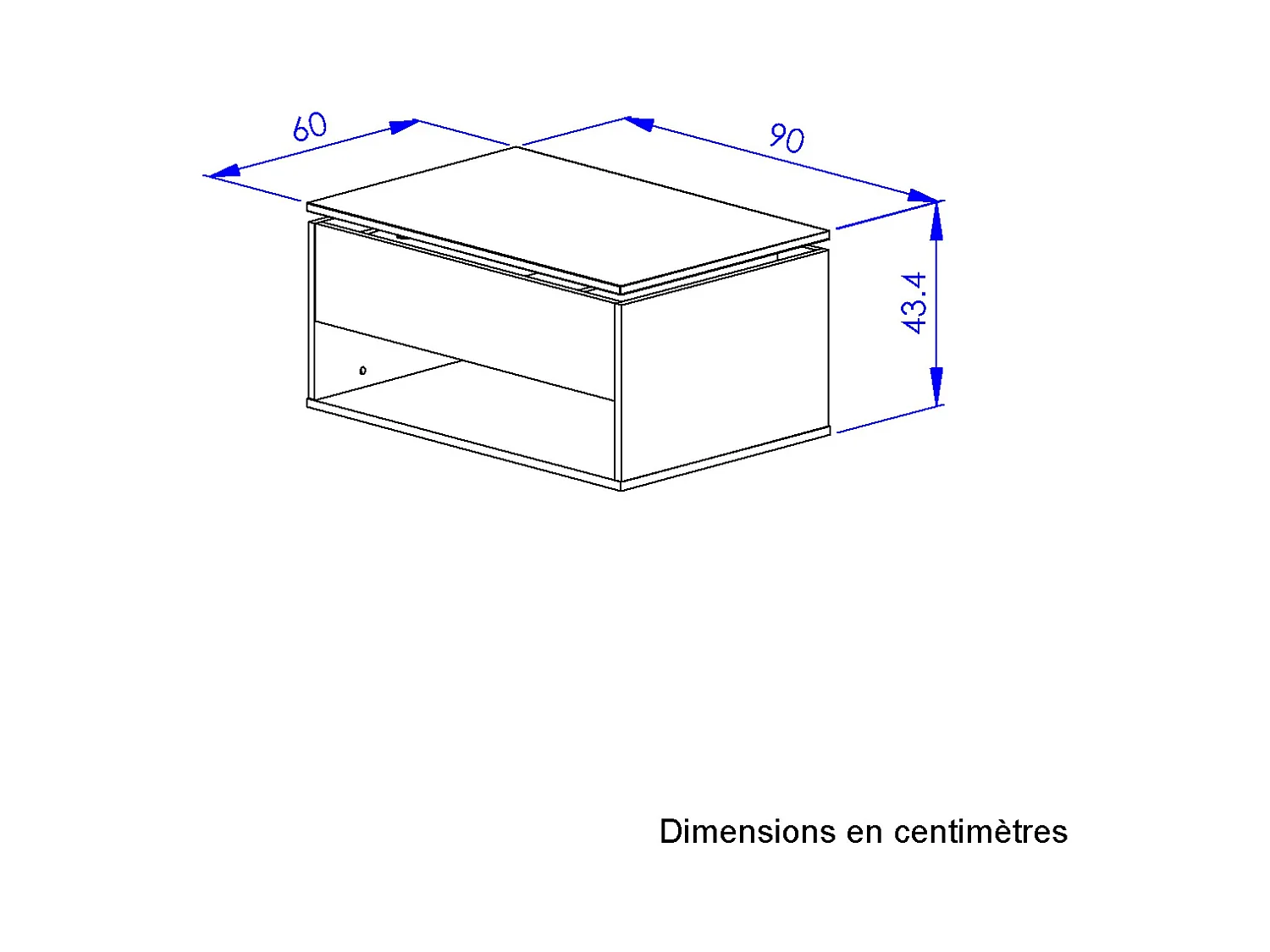 Mesa de centro Alt. 44 cm - URBAN