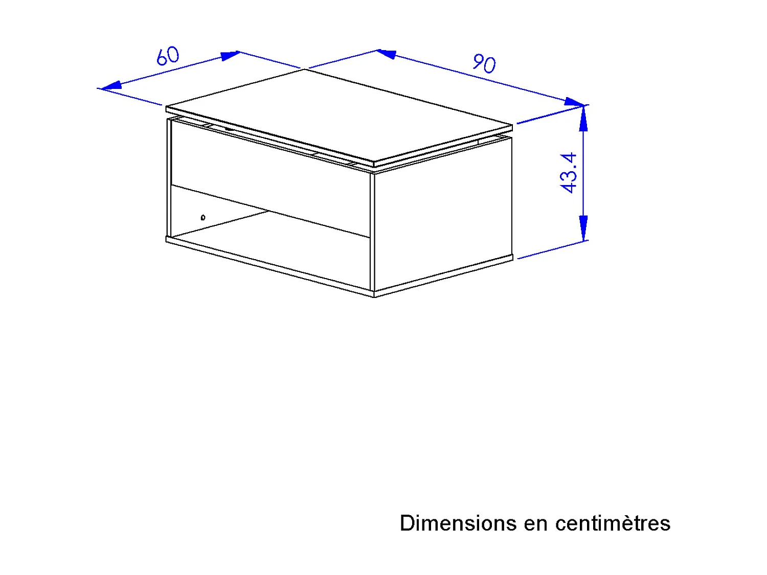 Couchtisch H44 cm - URBAN