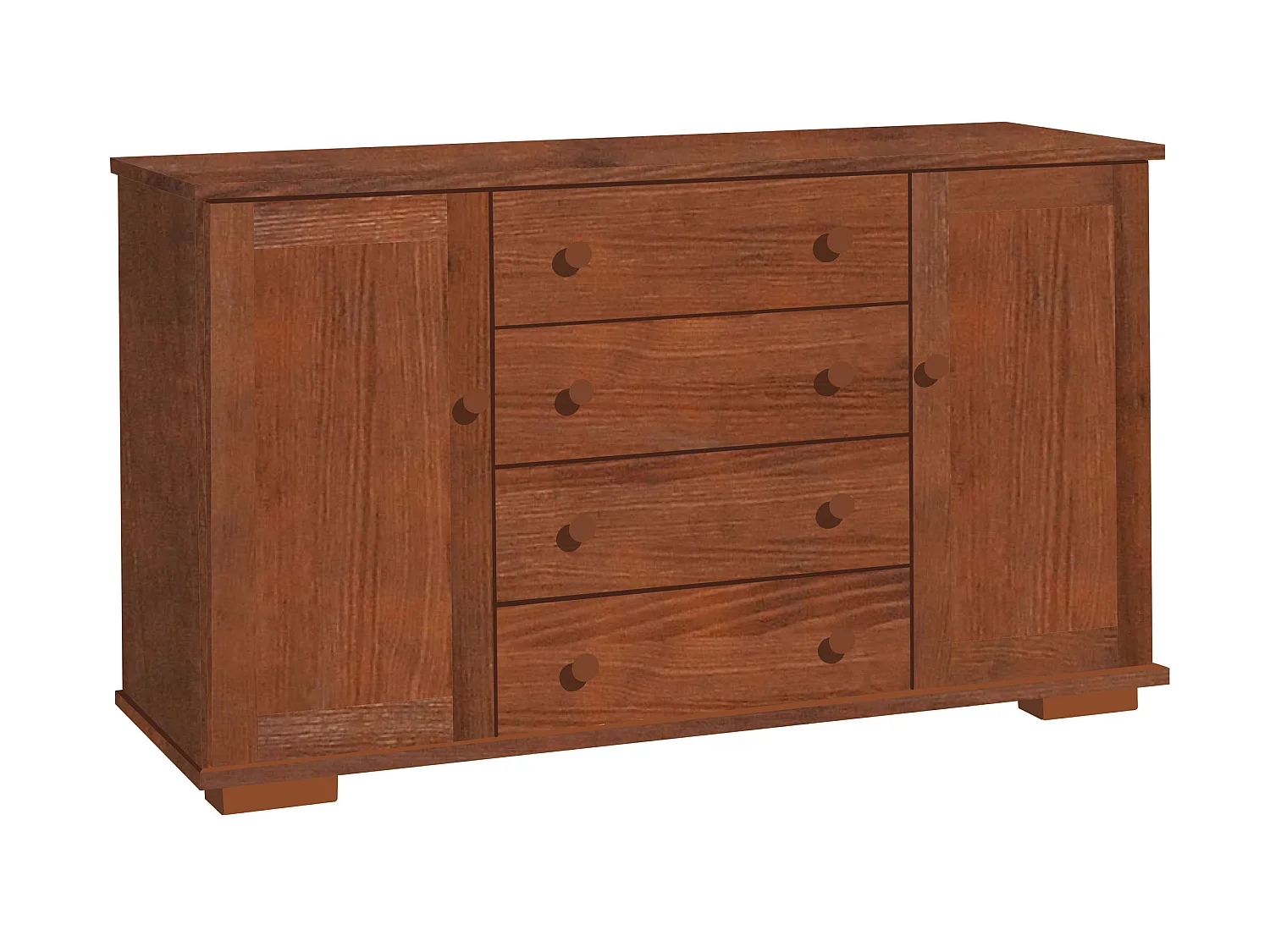 Komoda 137 cm Modern II drewniana, kolor kasztan