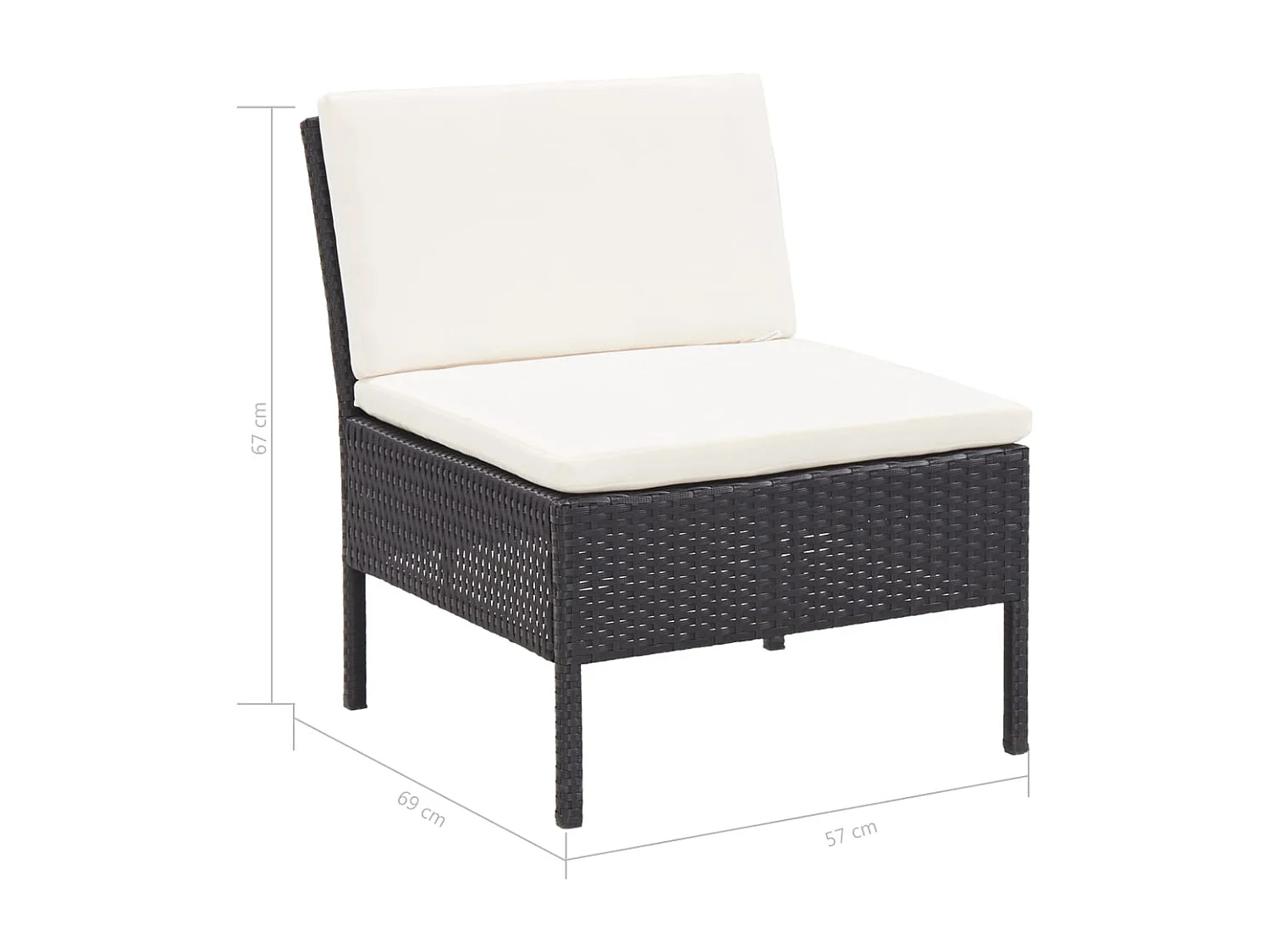 Conjunto de muebles de jardín de ratán sintético tejido a mano, sofá empalmable, mesa de centro, 6 piezas, sofá esquinero para salón de patio