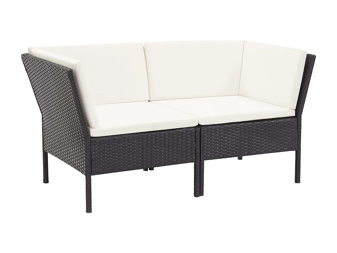 Conjunto de muebles de jardín de ratán sintético tejido a mano, sofá empalmable, mesa de centro, 6 piezas, sofá esquinero para salón de patio