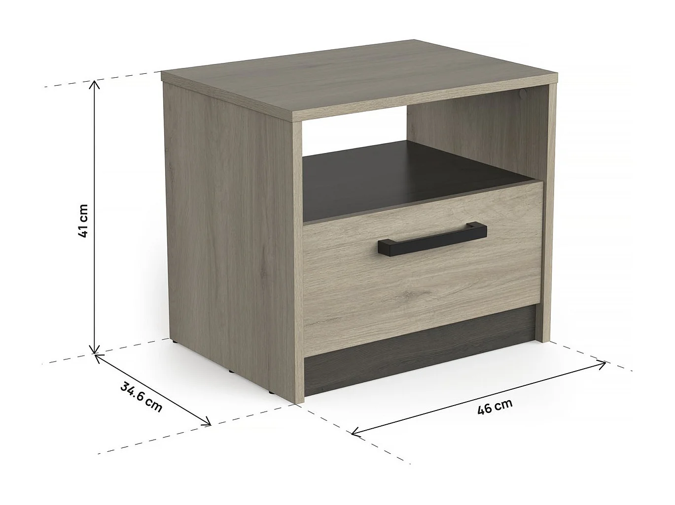 Table de chevet "Watson" - Marron