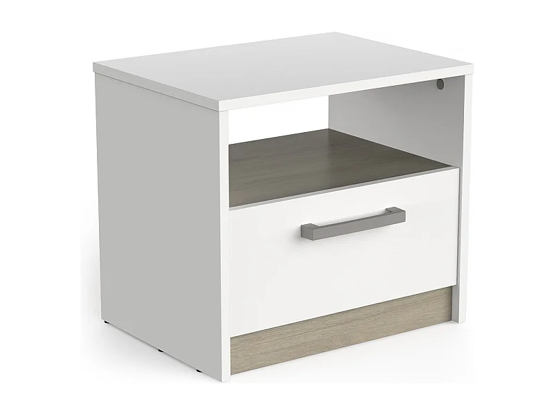 Table de chevet "Watson" - Blanc mat