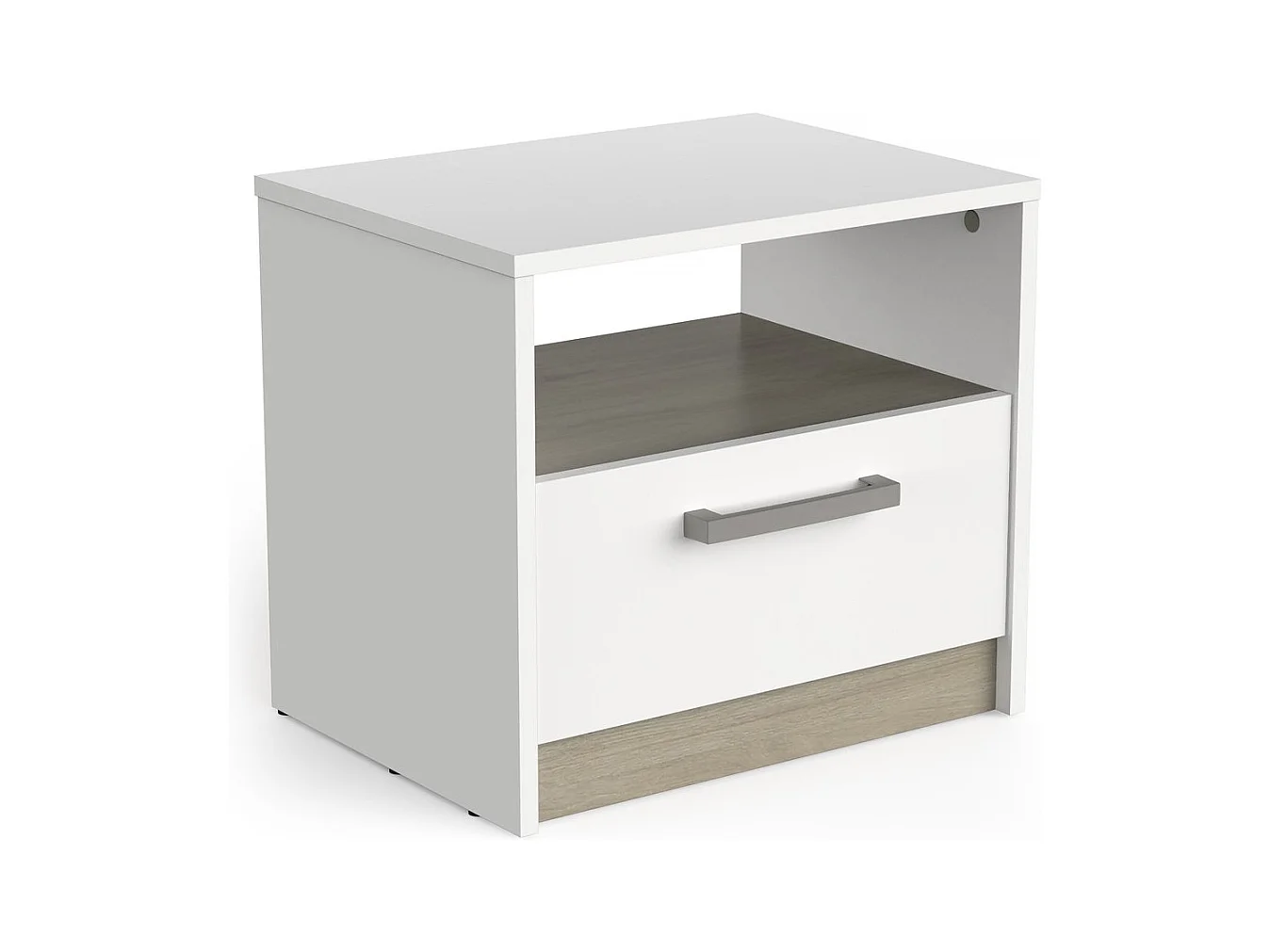 Table de chevet "Watson" - Blanc mat