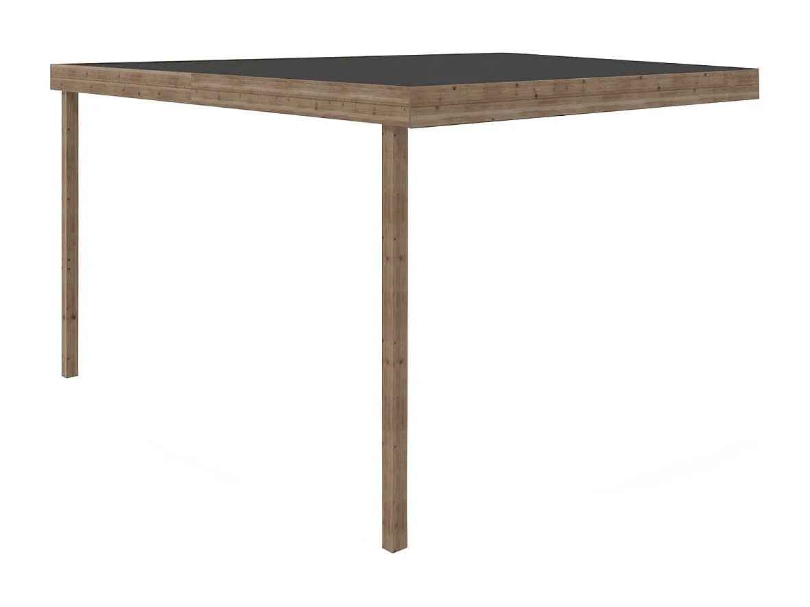 Tettoia di terazzo in legno - 3.02x4.24m - impregnata - colore marrone - DOM180 - ALTANKA