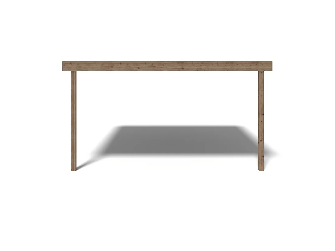 Tettoia di terazzo in legno - 3.02x4.24m - impregnata - colore marrone - DOM180 - ALTANKA