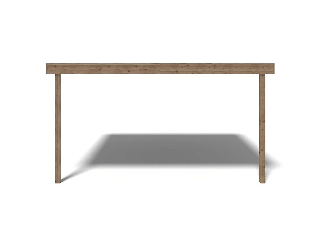 Tettoia di terazzo in legno - 3.02x4.24m - impregnata - colore marrone - DOM180 - ALTANKA