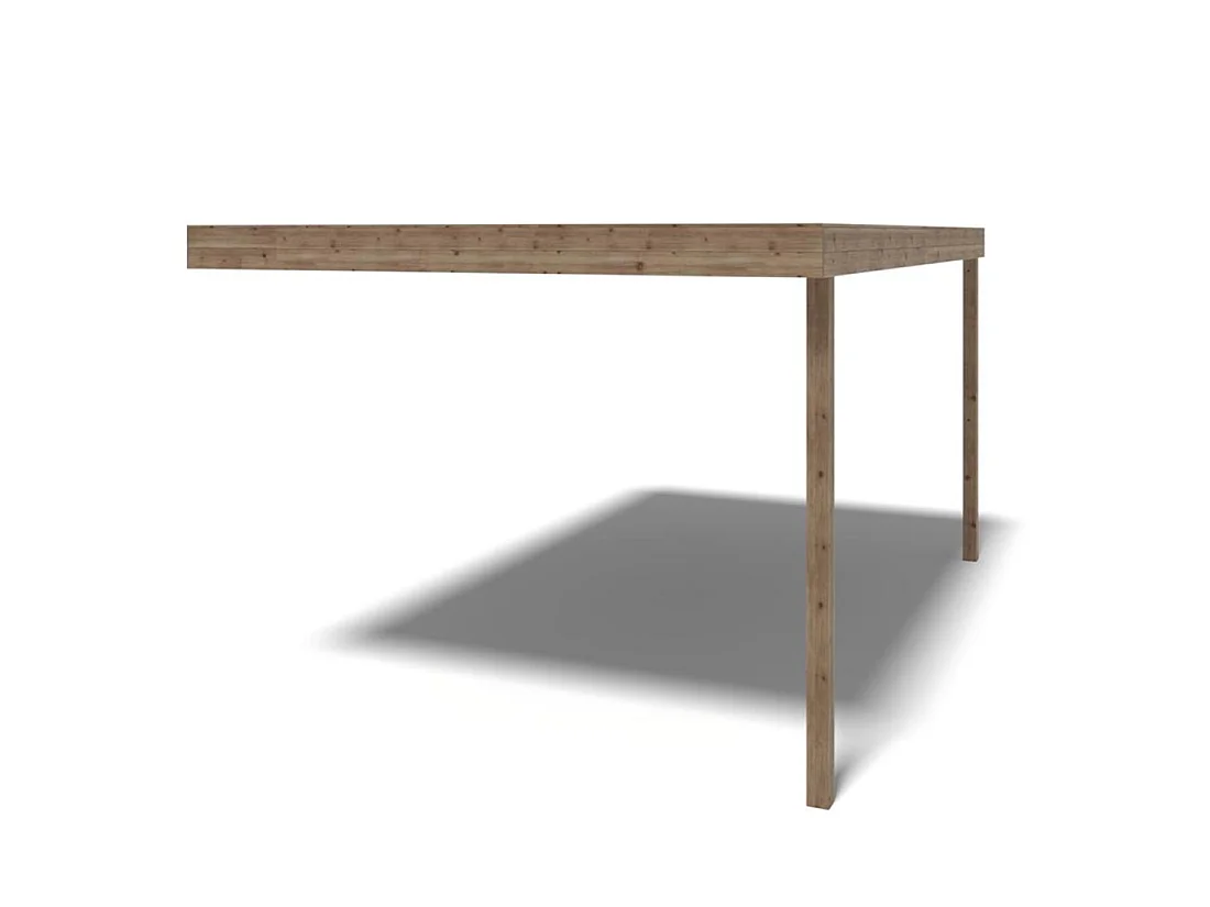 Tettoia di terazzo in legno - 3.02x4.24m - impregnata - colore marrone - DOM180 - ALTANKA
