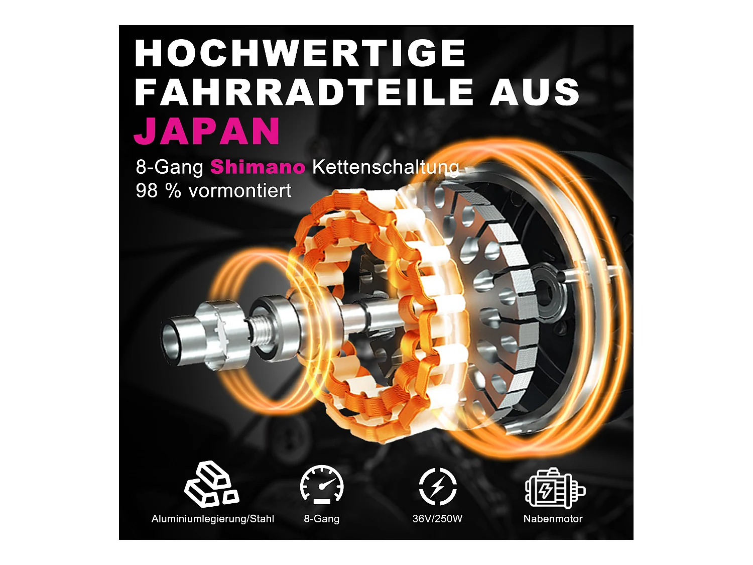 Vélo électrique Oryxearth bleu roi - Urbain/Pedelec - Léger, puissant et ultra-pratique