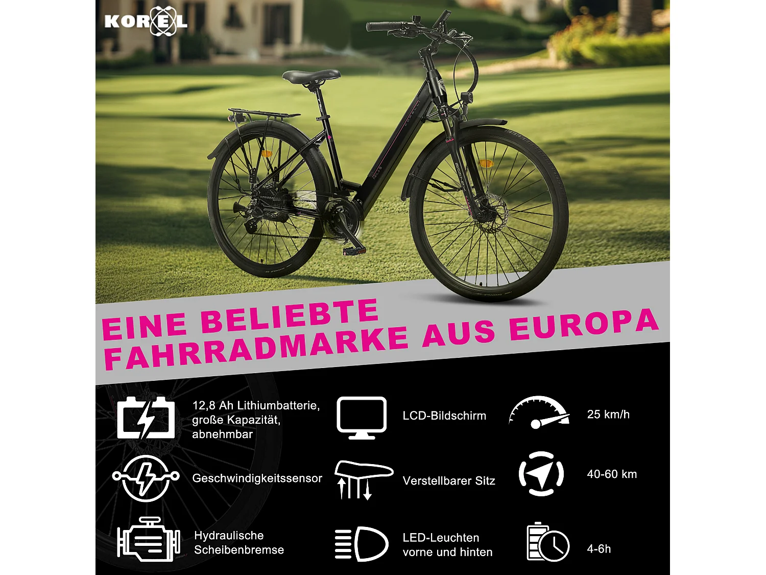 Oryxearth Elektrofahrrad in Königsblau – Urban/Pedelec – Leicht, leistungsstark und ultrapraktisch