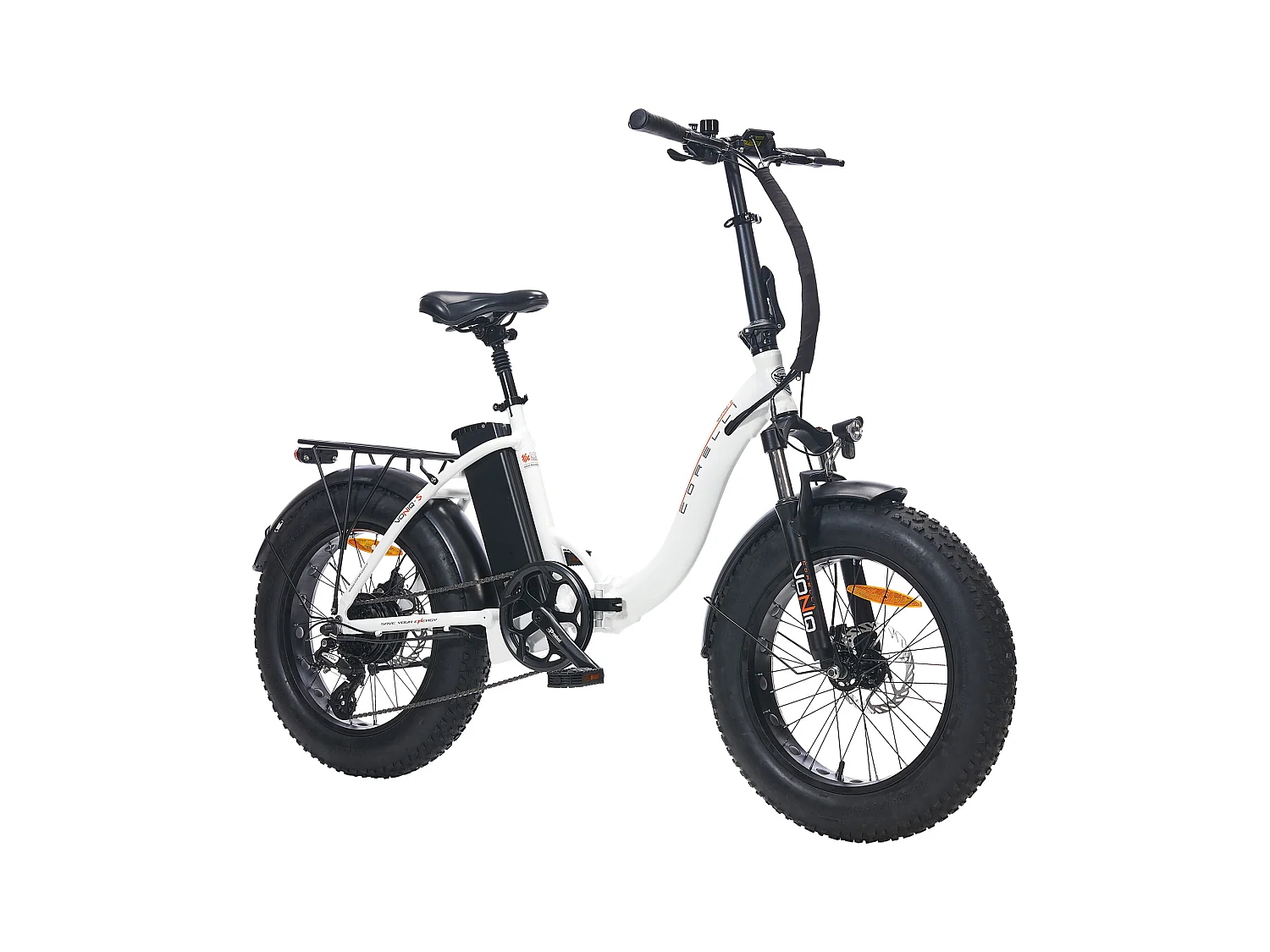 Vélo électrique pliant blanc 20 pouces – Léger, puissant et ultra-pratique – Batterie 36 V