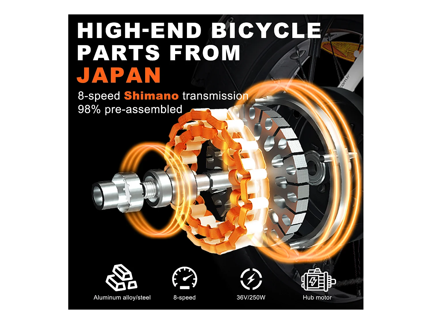 Vélo électrique pliant blanc 20 pouces – Léger, puissant et ultra-pratique – Batterie 36 V