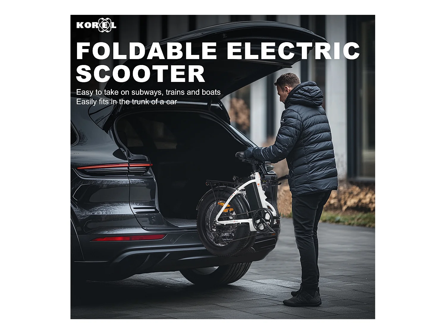 Vélo électrique pliant blanc 20 pouces – Léger, puissant et ultra-pratique – Batterie 36 V