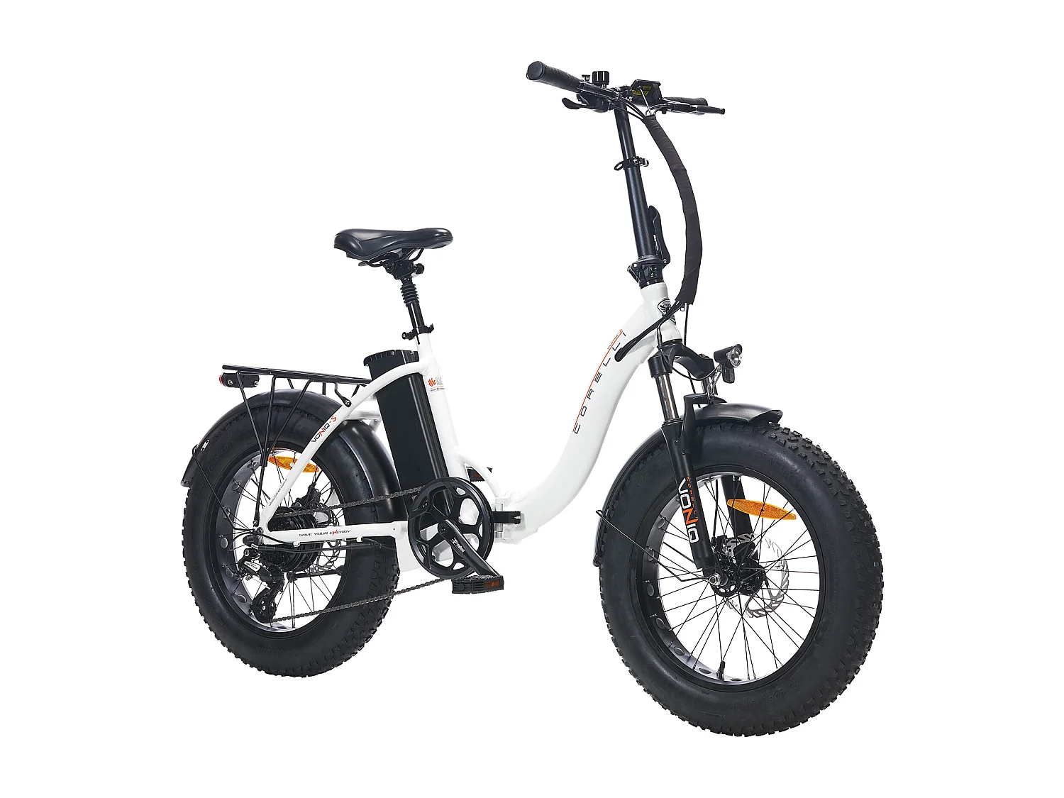 Vélo électrique pliant blanc 20 pouces – Léger, puissant et ultra-pratique – Batterie 36 V