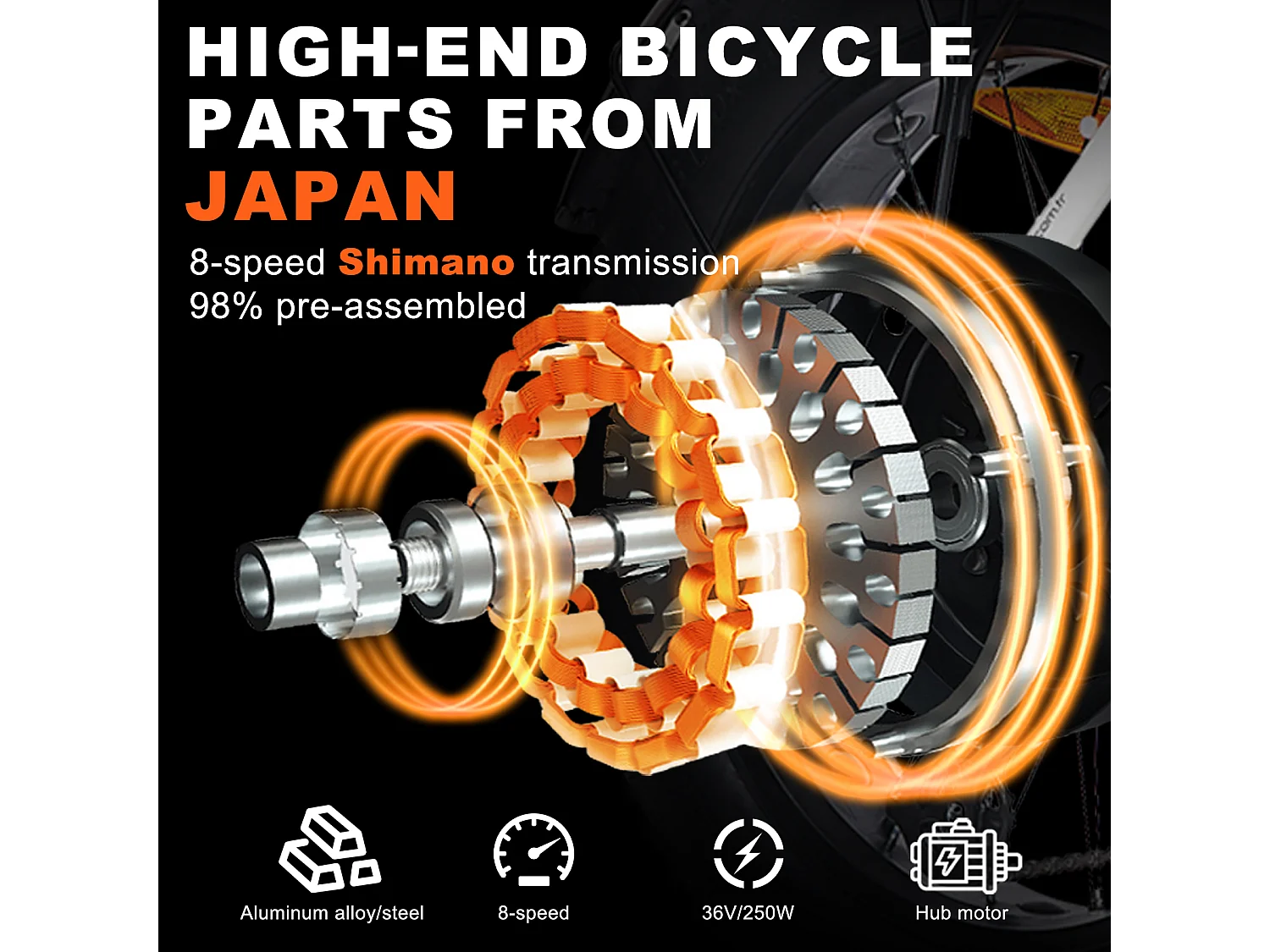 Vélo électrique pliant blanc 20 pouces – Léger, puissant et ultra-pratique – Batterie 36 V