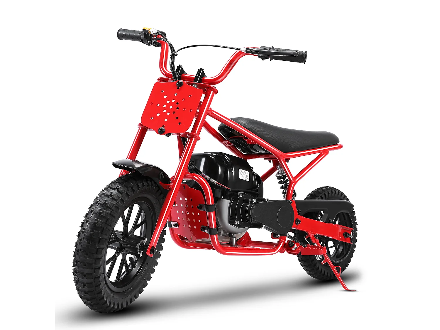 Oryxearth 37.7CC 4-Temps Dirt Bike pour Enfants, Mini Moto à Essence, Transmission Automatique et Démarrage par Traction, Rouge