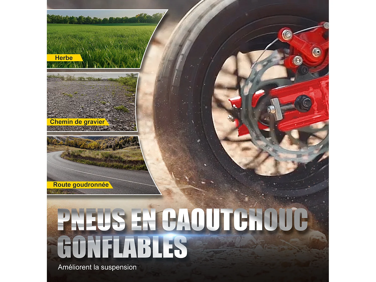 Oryxearth 37.7CC 4-Temps Dirt Bike pour Enfants, Mini Moto à Essence, Transmission Automatique et Démarrage par Traction, Rouge