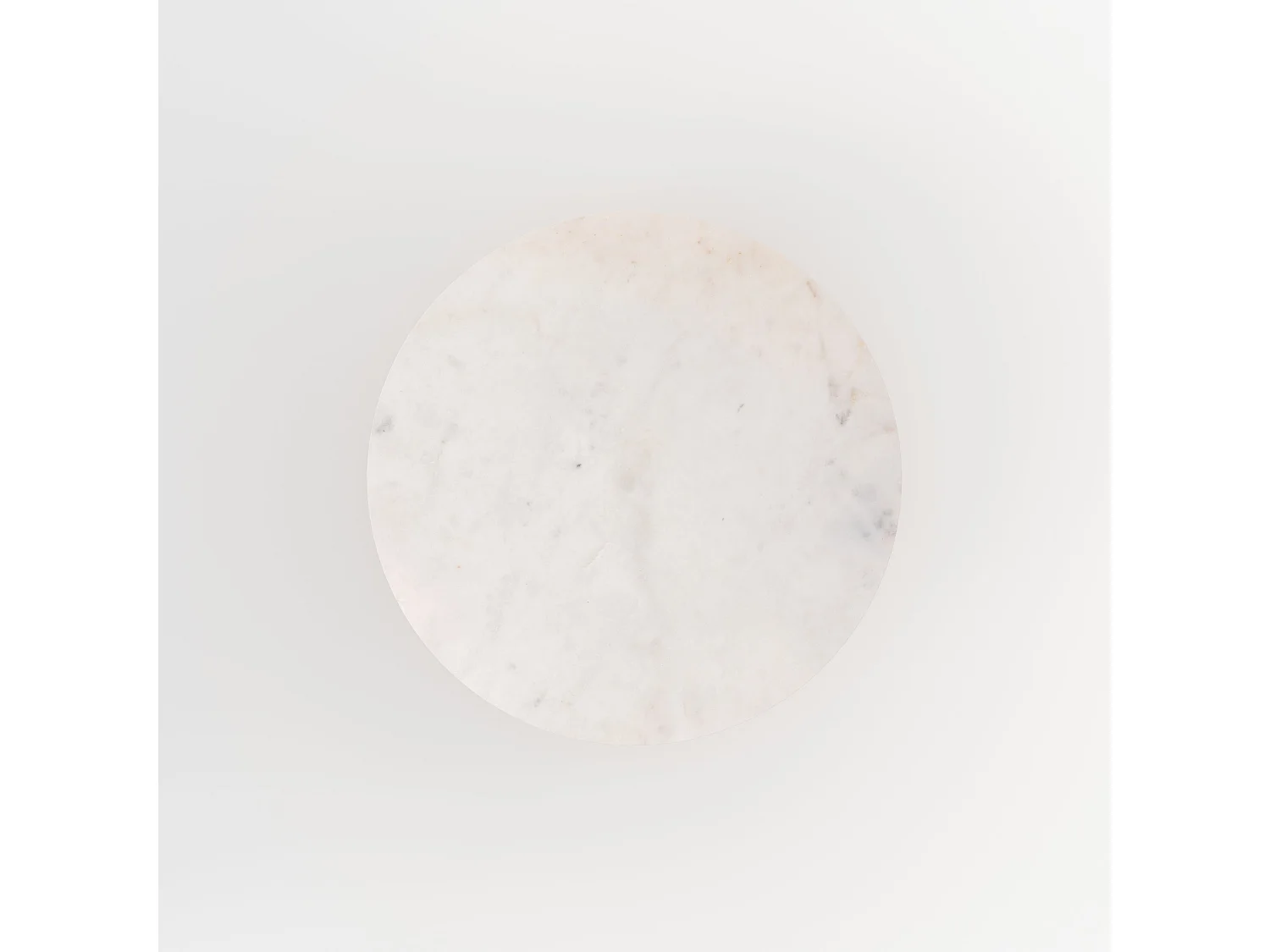 Table d'appoint en marbre et bois de manguier D40 cm - Agathe