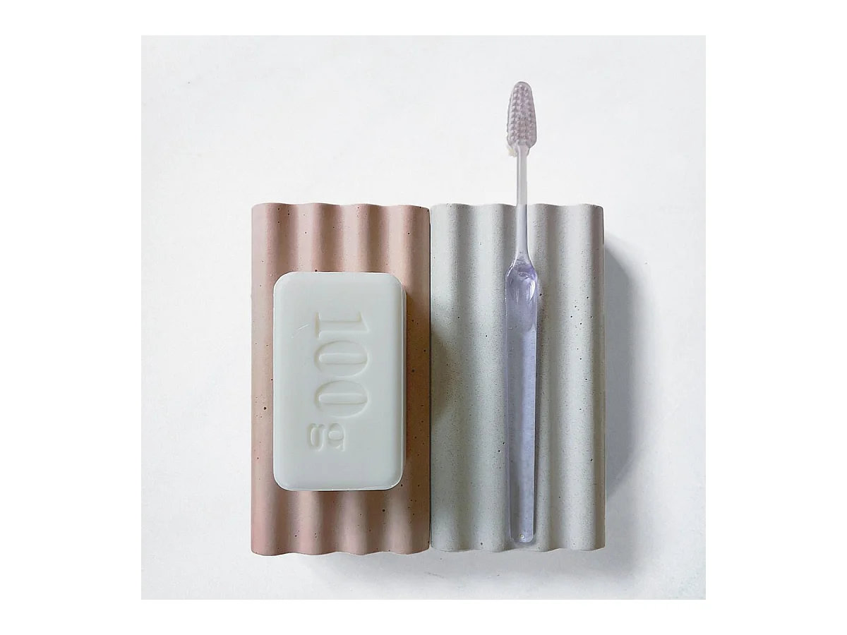 Habitat - Porte-savon en béton - Design by Label Famille pour Designerbox - Socles