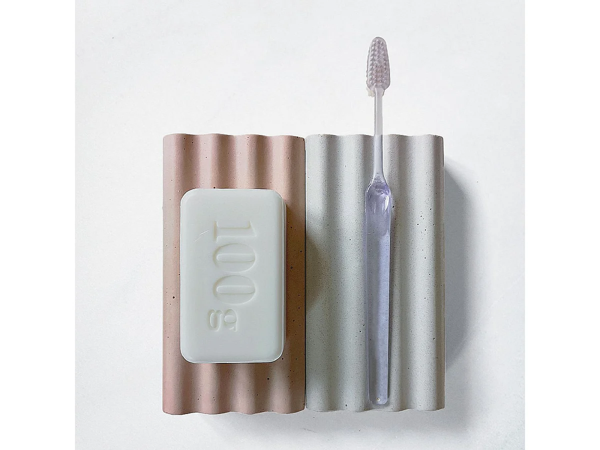 Habitat - Porte-savon en béton - Design by Label Famille pour Designerbox - Socles