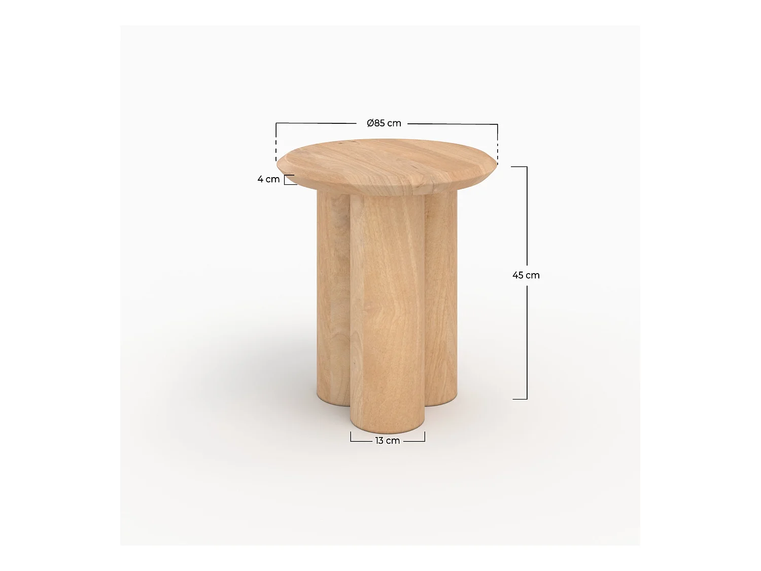 Table d'appoint en bois de manguier D40 cm - Sacha
