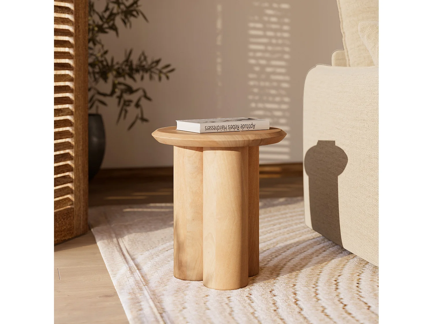 Tavolino in legno di mango D40 cm - Sacha