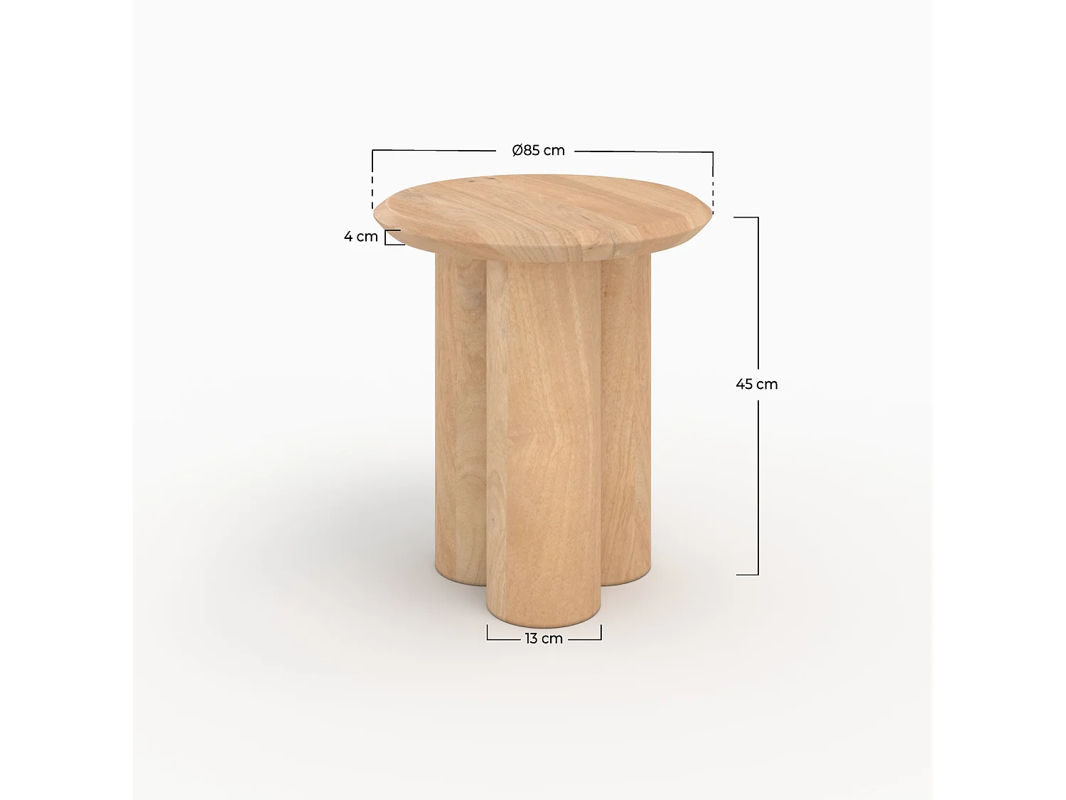 Tavolino in legno di mango D40 cm - Sacha