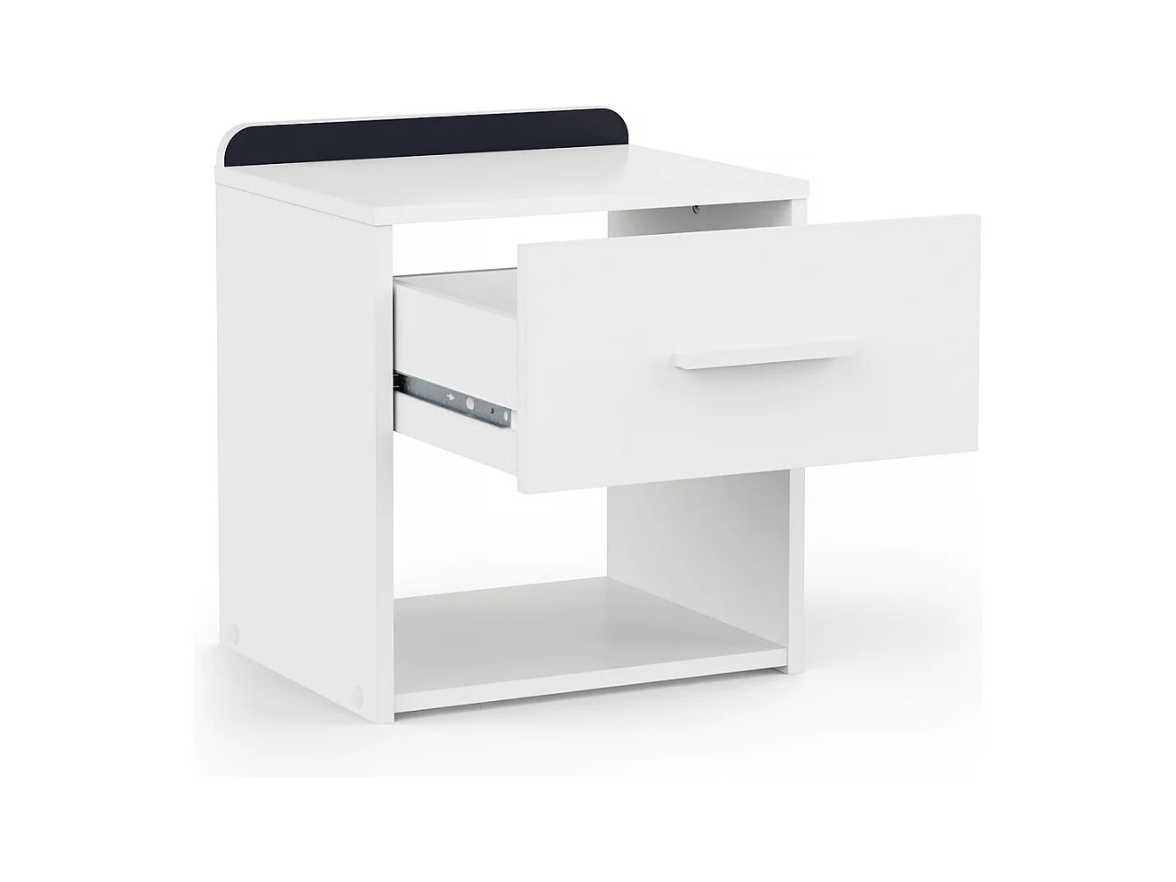 Table de chevet "Reverso" - Blanc mat