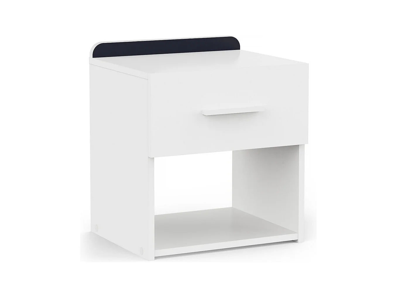 Mesa de Cabeceira "Reverso" Branco mate para Criança - Compacta e Prática