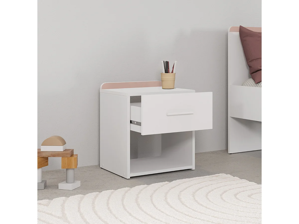 Comodino "Reverso" - Bianco opaco