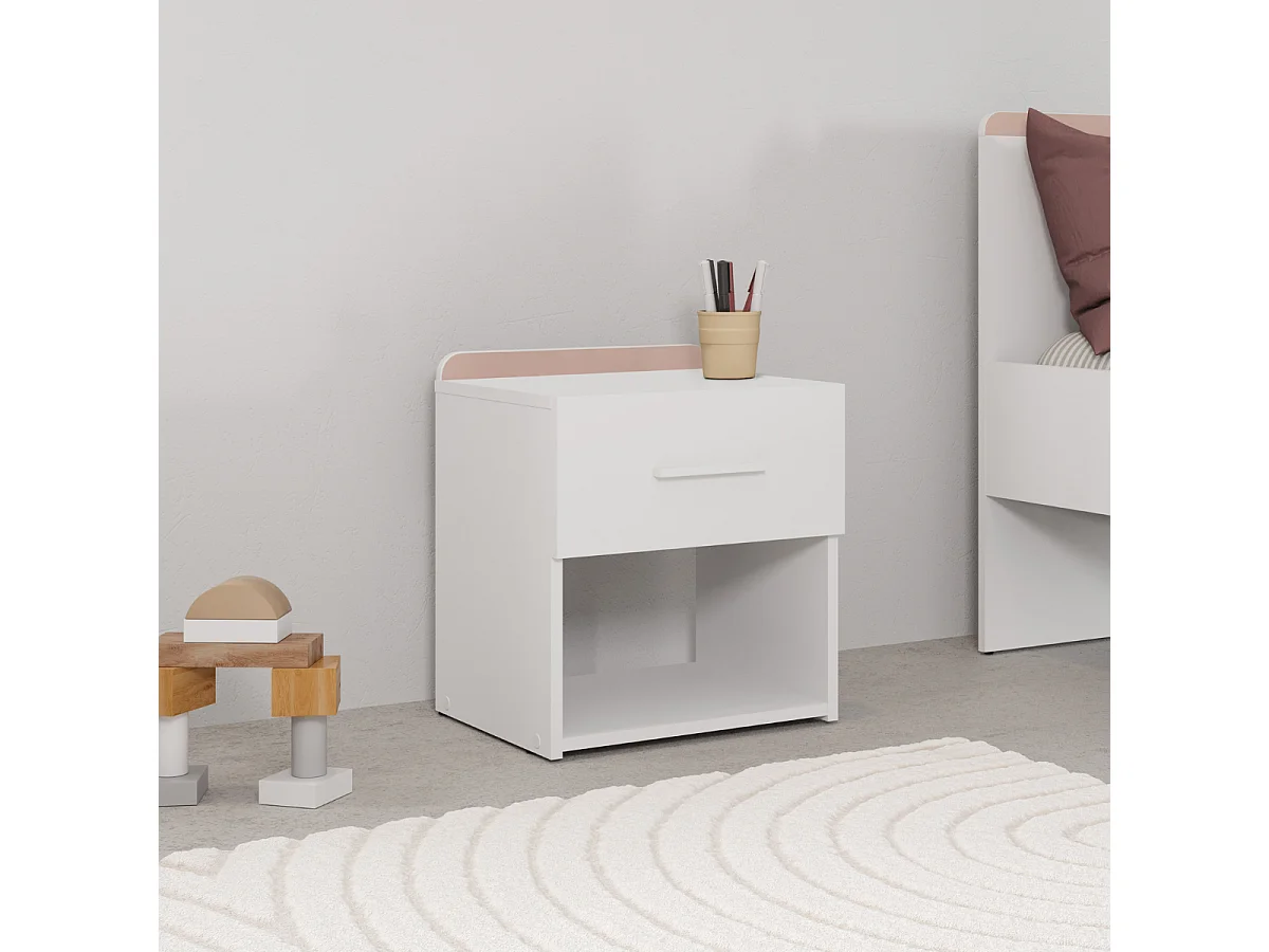 Comodino "Reverso" - Bianco opaco