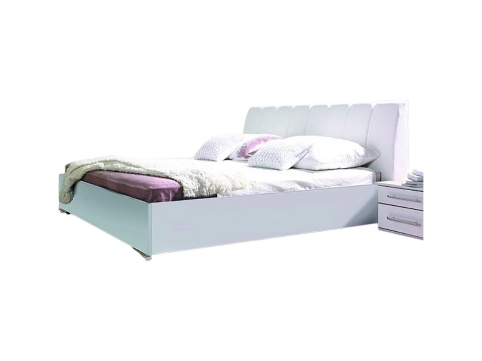 Cama diseño en cuero sintético VERONA. Cama de 160x200. Cama de dos plazas e incluye somier para dormitorio.