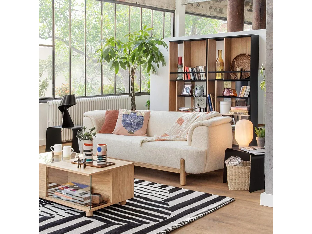 Habitat - Lot de 3 paniers de rangement en jonc de mer - Naturel - Andor