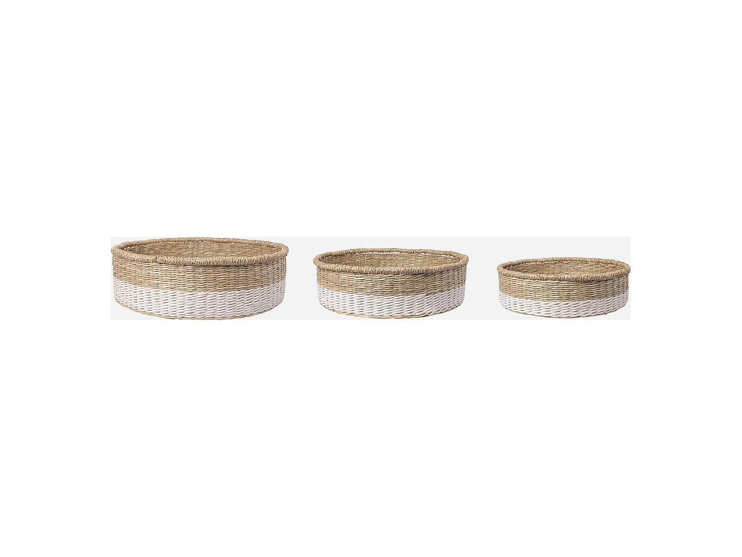 Habitat - Lot de 3 paniers de rangement en jonc de mer - Naturel - Amicie
