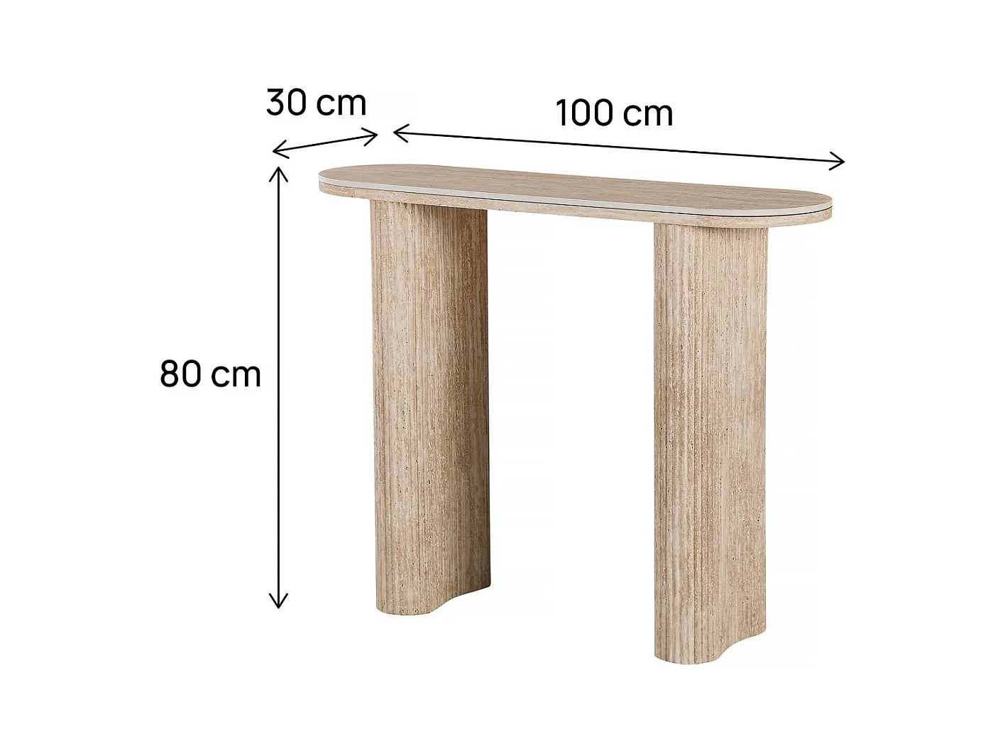 Keramische console "Alba" Bruin 100 x 30 x 80 cm