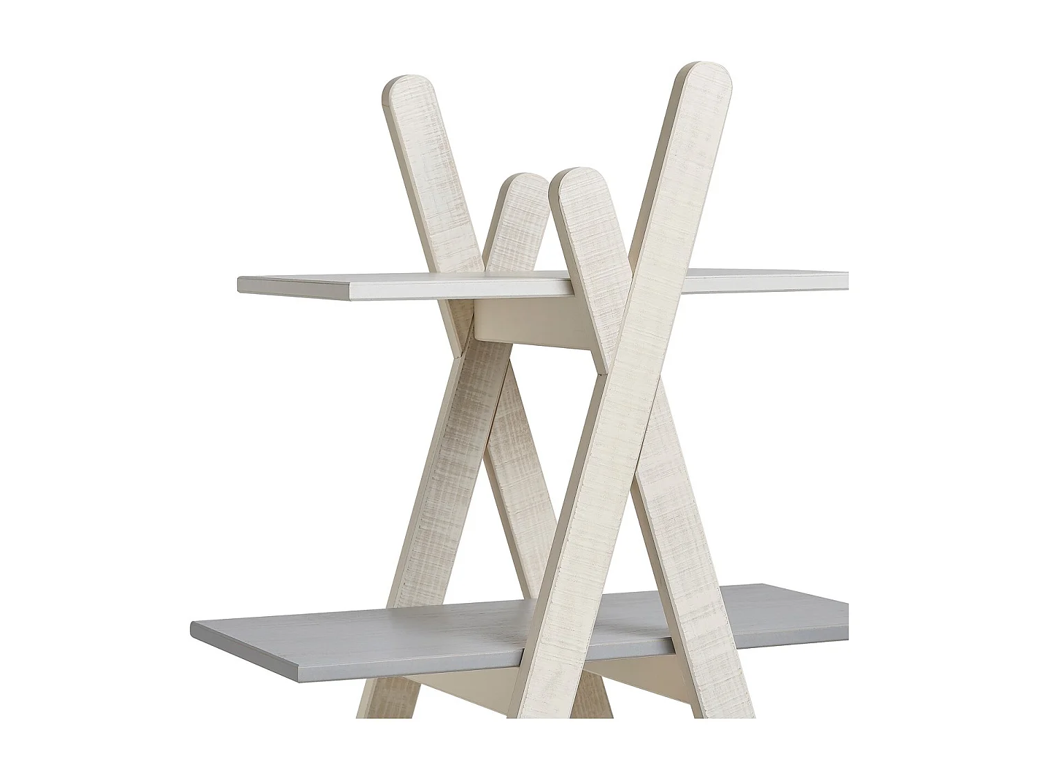 Etagère tipi enfant en bois gris et blanc H146 cm - Sue