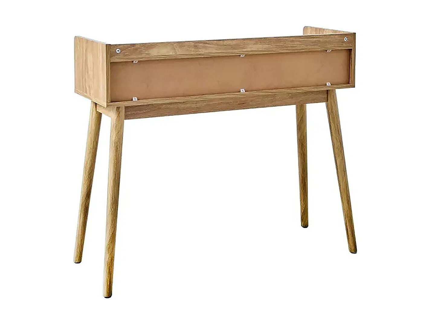 Consolle 2 cassetti con frontali in rattan e gambe in legno L100 cm - PALMO