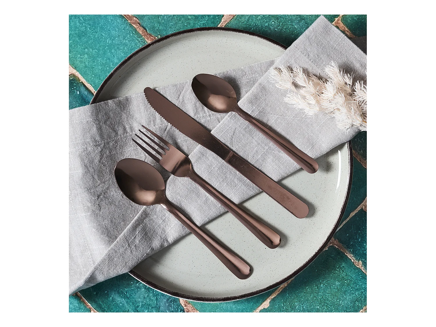 Menagere 16pcs Cuivre Harmony Orange