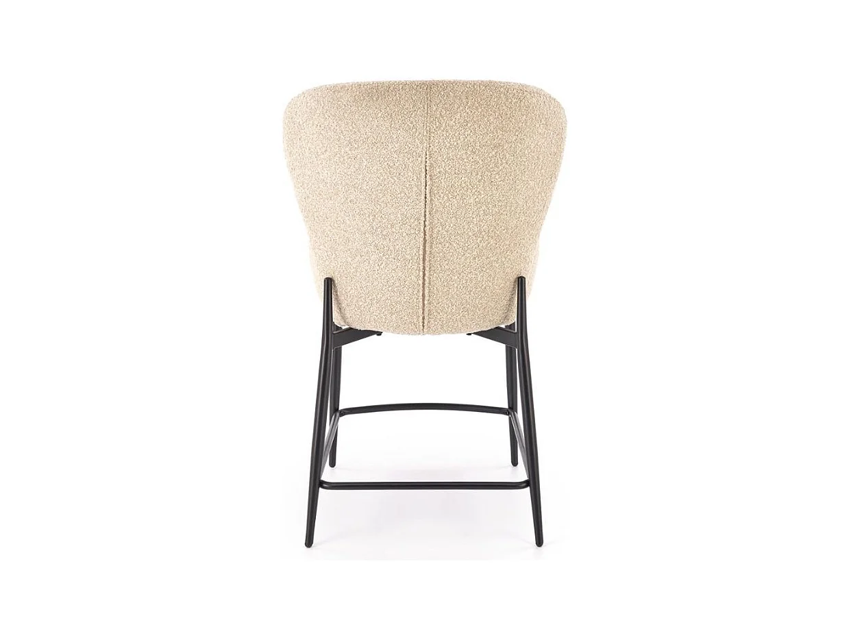 Chaise de bar contemporaine en tissu beige ROCKIN