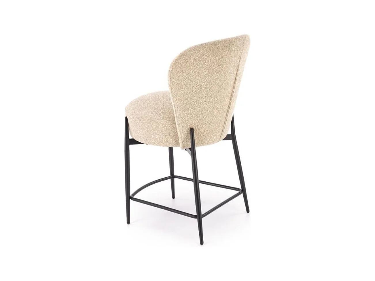 Chaise de bar contemporaine en tissu beige ROCKIN