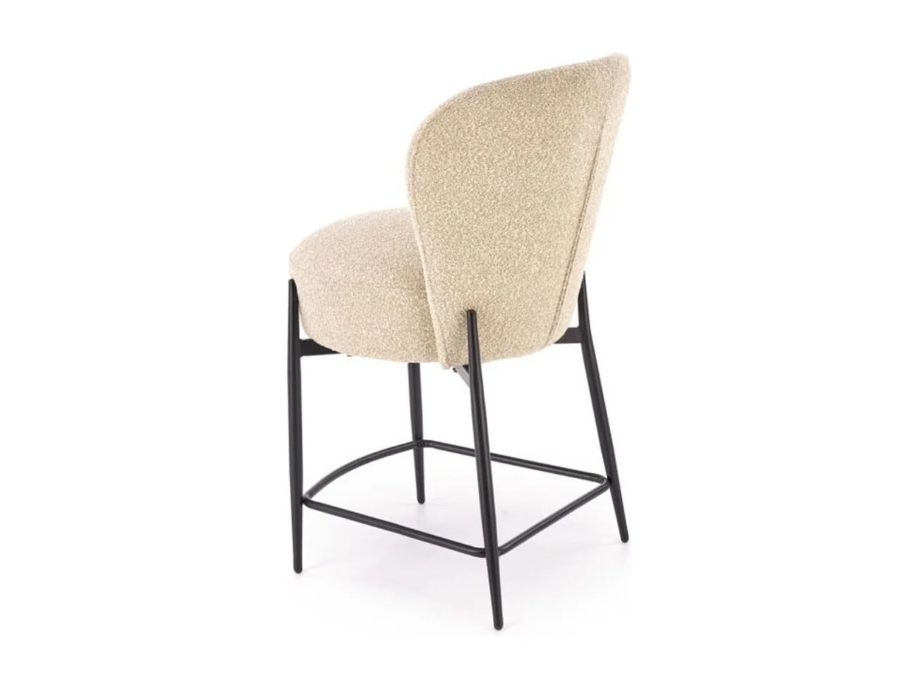 Chaise de bar contemporaine en tissu beige ROCKIN