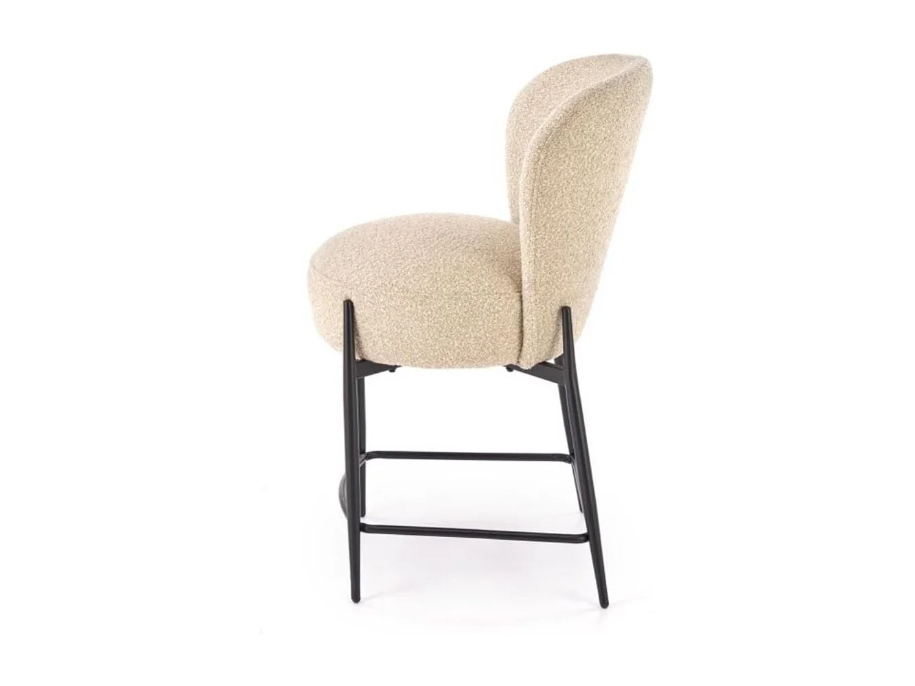 Chaise de bar contemporaine en tissu beige ROCKIN