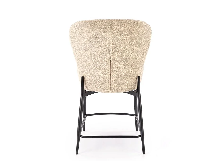 Chaise de bar contemporaine en tissu beige ROCKIN