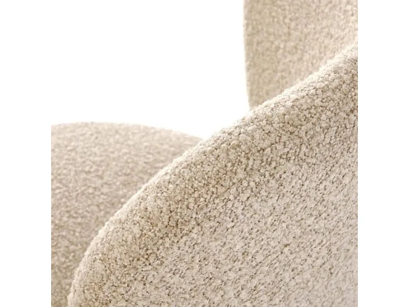 Chaise de bar contemporaine en tissu beige ROCKIN