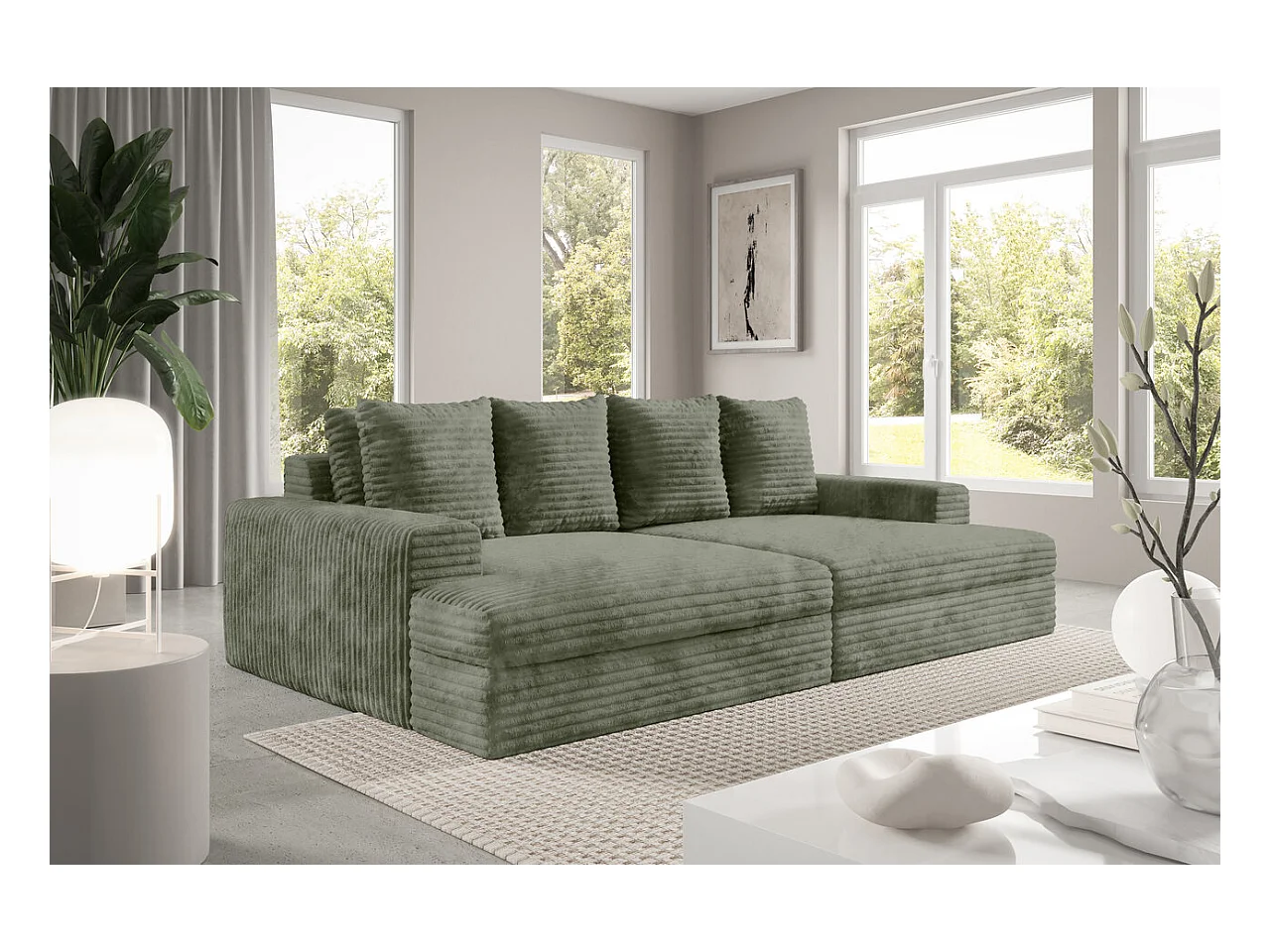 Sofa CALDO TILIA mit hohem Komfort Farbe: TILIA 37