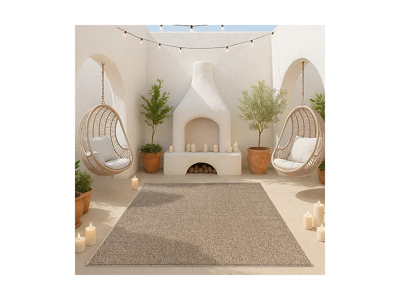 Teppich Kos Outdoor modern zeitlos, Natur, 200 x 280 cm